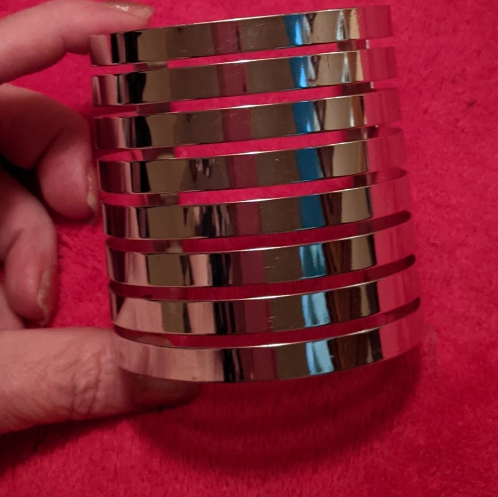 Art Deco Metal Cuff Bracelet